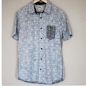 Free Planet  Men's Button Down Shirt Reverse Print